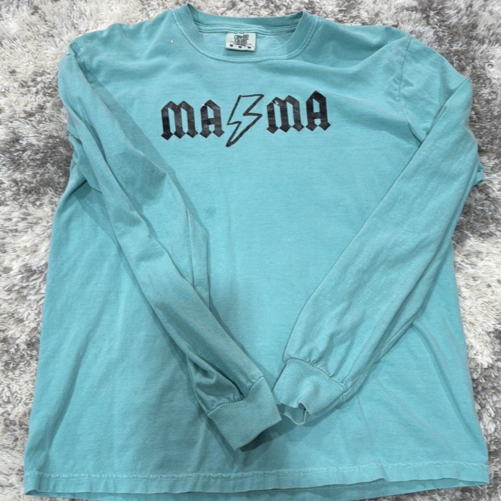 MA MA Graphic Long Sleeve Shirt - Teal